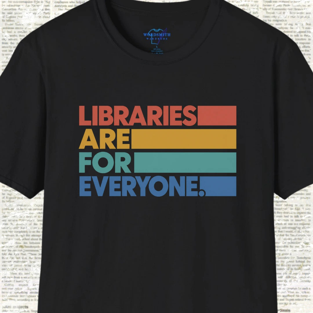 Libraries Are for Everyone T-Shirt - Black