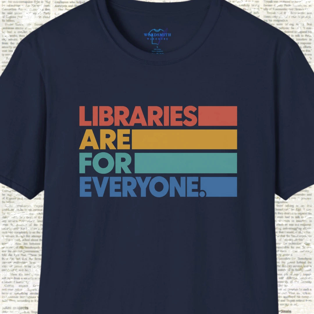 Libraries Are for Everyone T-Shirt - Navy