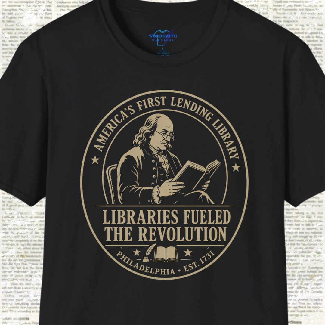 Libraries Fueled the Revolution T-Shirt - Black