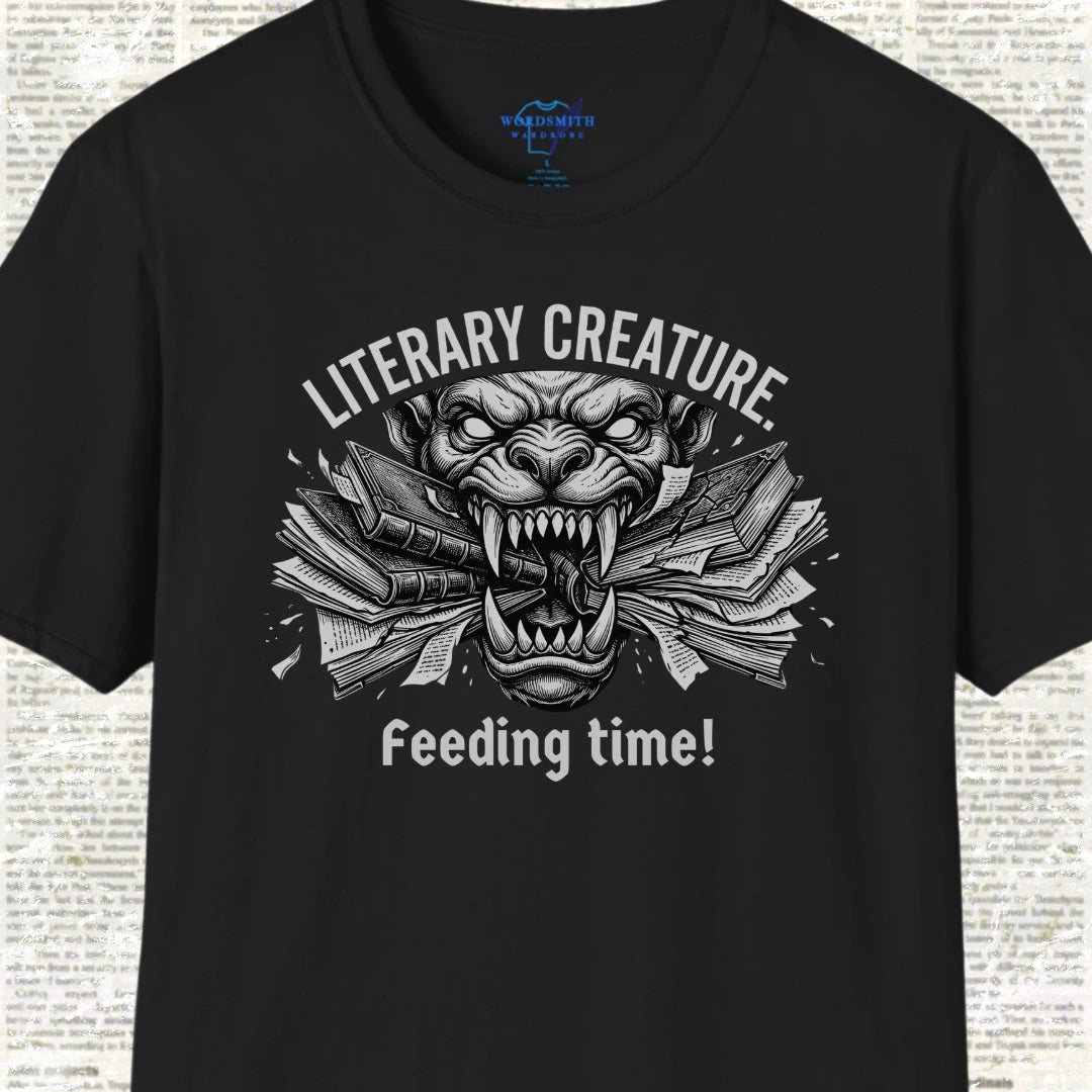 Literary Creature – Book Lover Shirt - Black