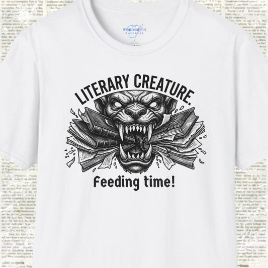 Literary Creature – Book Lover Shirt - White