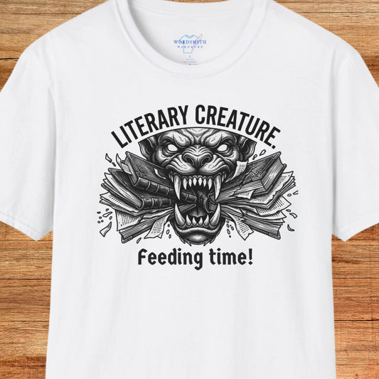 Literary Creature – Book Lover Shirt - White