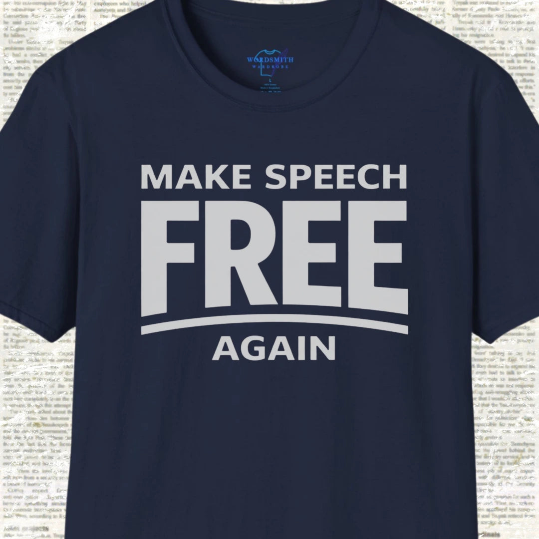 Make Speech Free Again Shirt - Navy