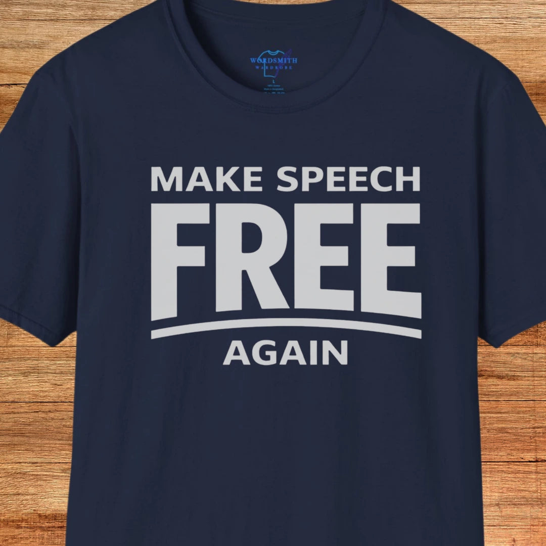 Make Speech Free Again Shirt - Navy