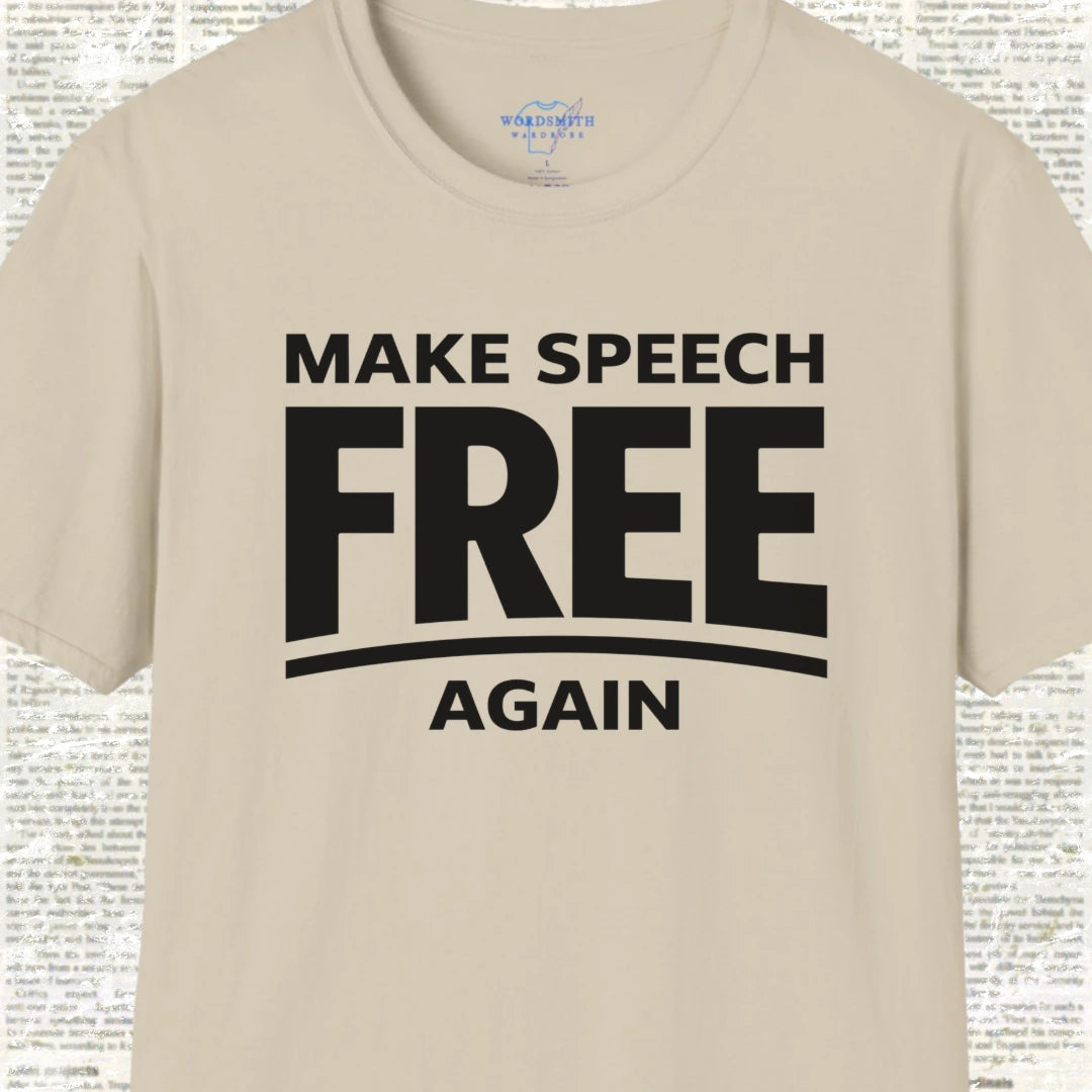 Make Speech Free Again Shirt - Sand