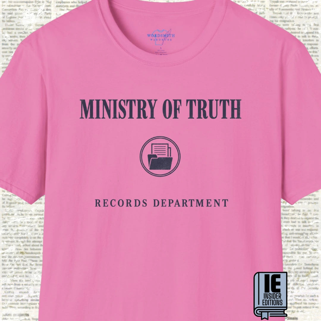 Ministry of Truth Records Department T-Shirt - Azalea
