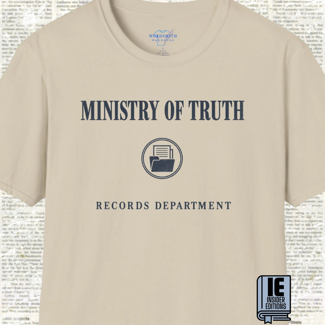 Ministry of Truth Records Department T-Shirt - Sand
