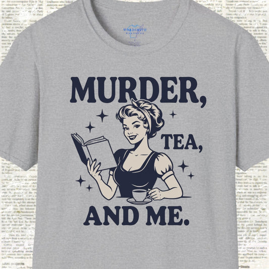 Murder Tea and Me T-Shirt - Sport Grey