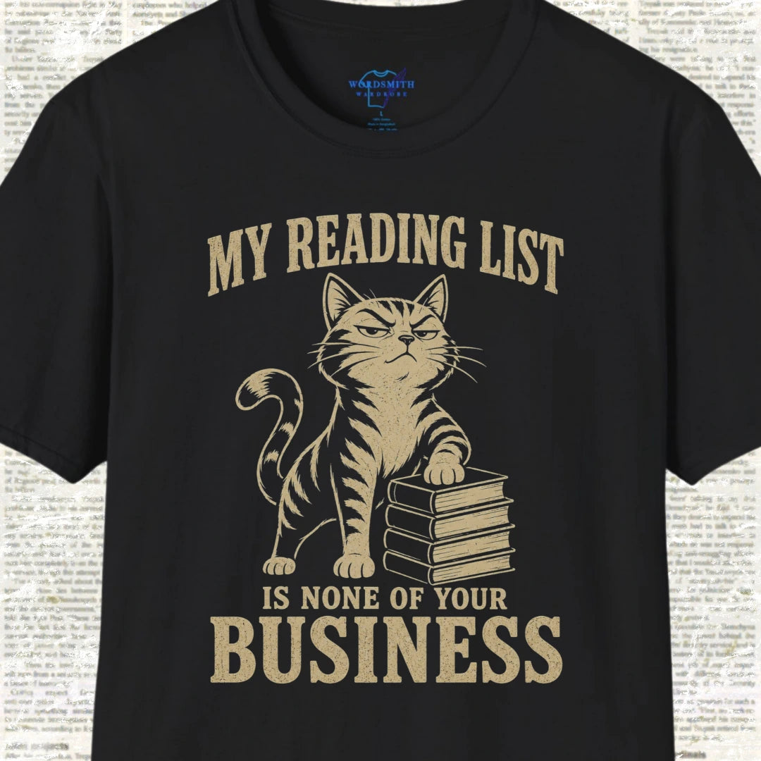 My Reading List Is None of Your Business T-Shirt - Black