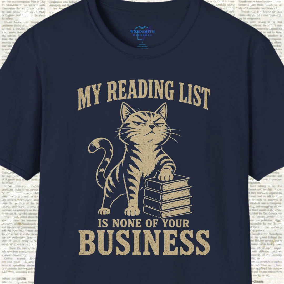 My Reading List Is None of Your Business T-Shirt - Navy