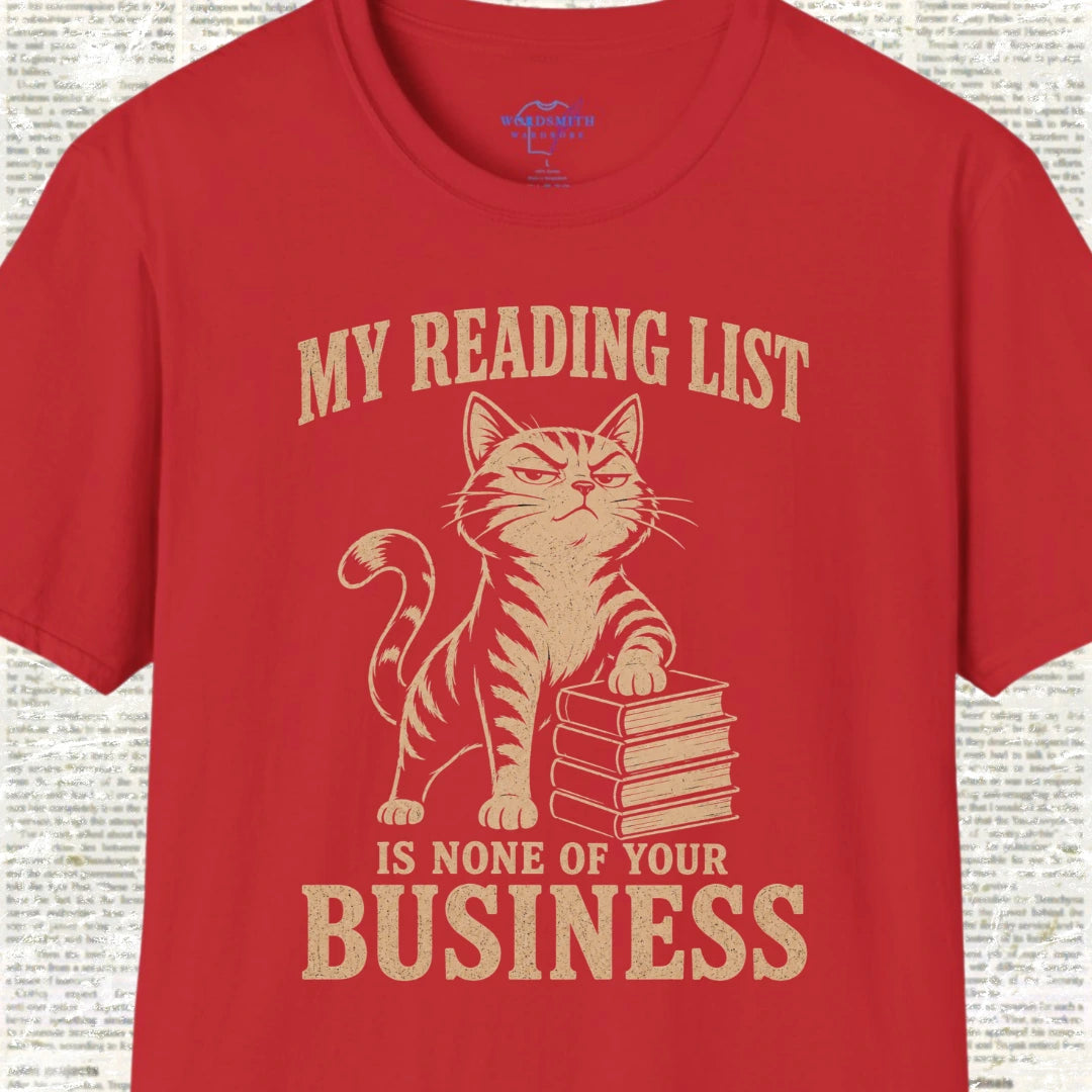 My Reading List Is None of Your Business T-Shirt - Red