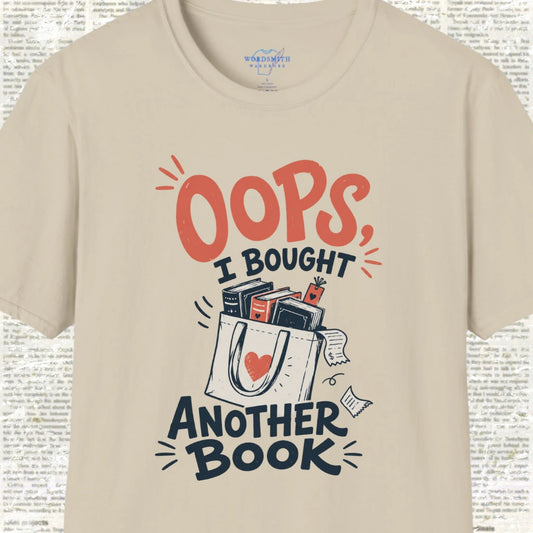 Oops I Bought Another Book T-Shirt - Sand