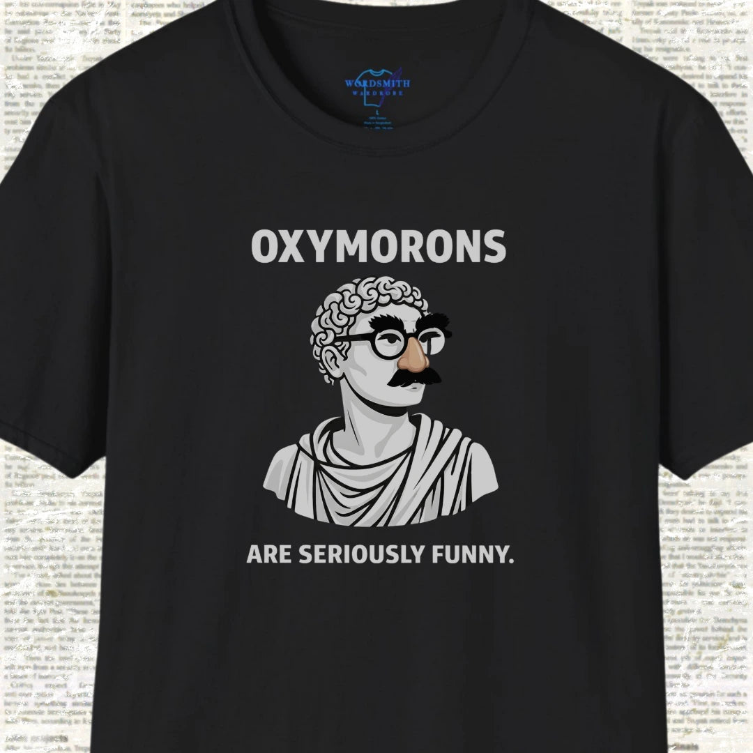 Oxymorons Seriously Funny Shirt - Black