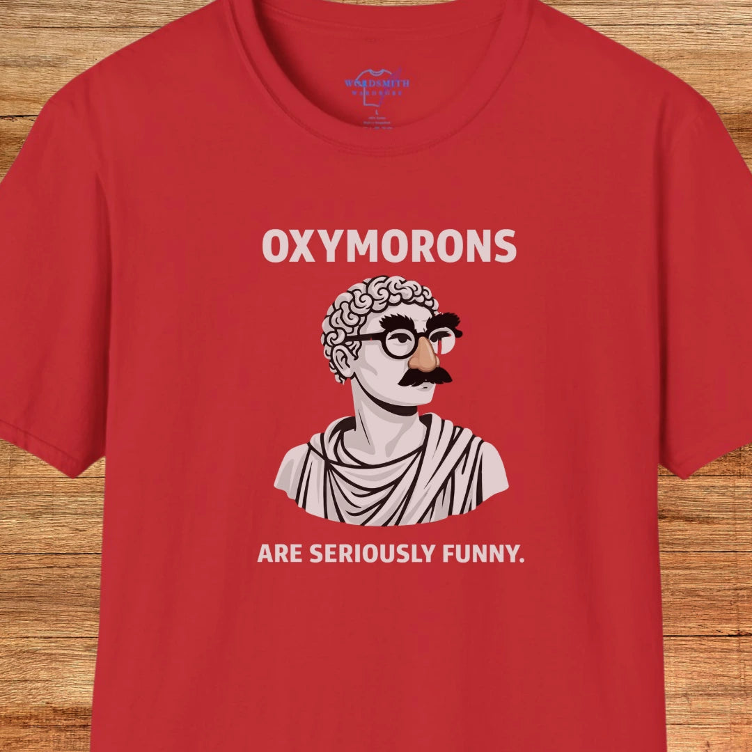 Oxymorons Seriously Funny Shirt - Red
