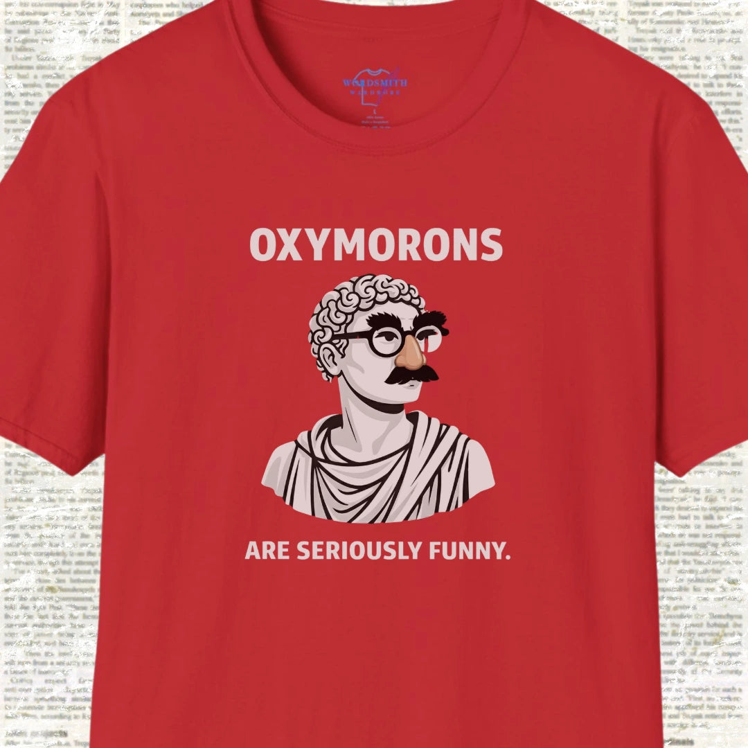 Oxymorons Seriously Funny Shirt - Red