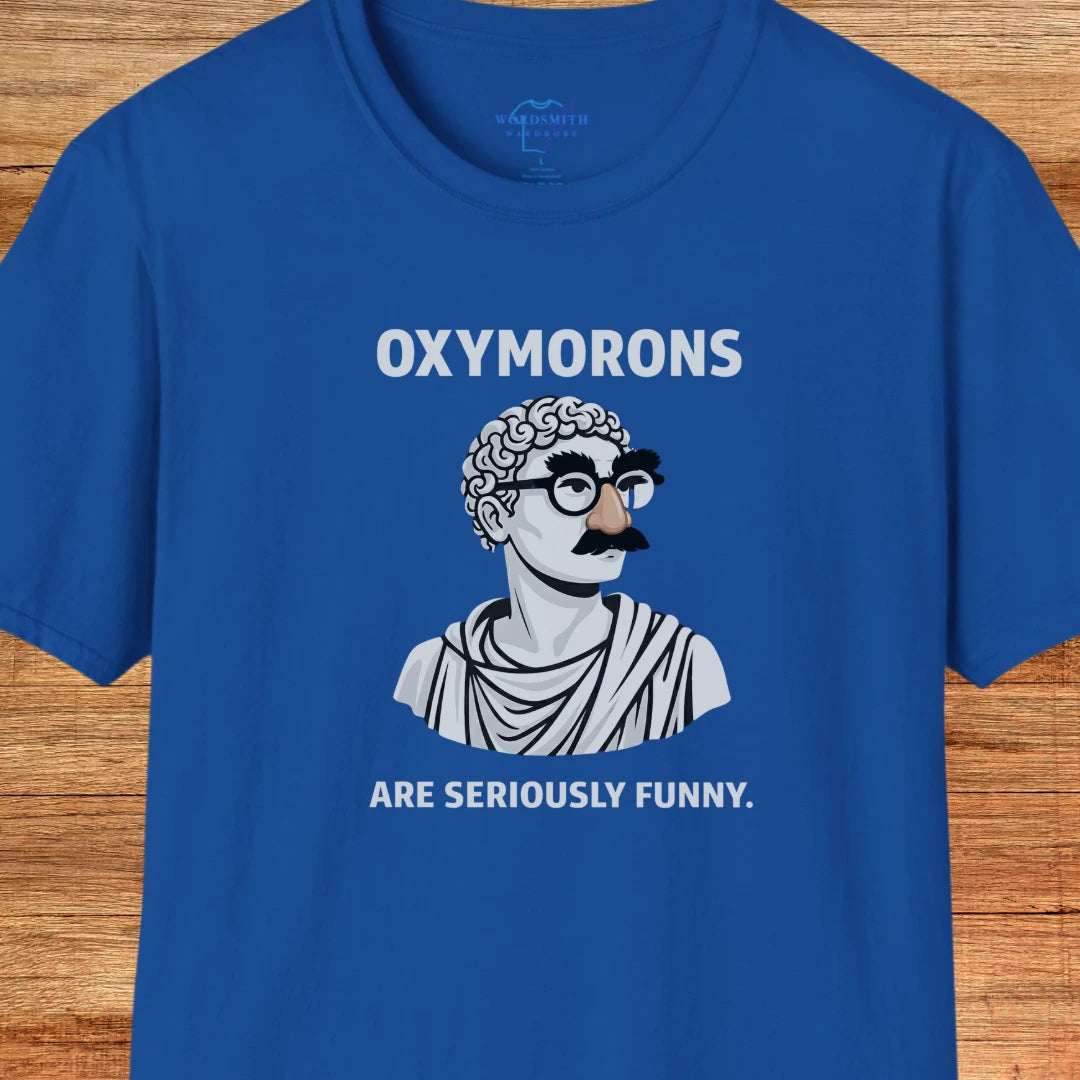 Oxymorons Seriously Funny Shirt - Royal