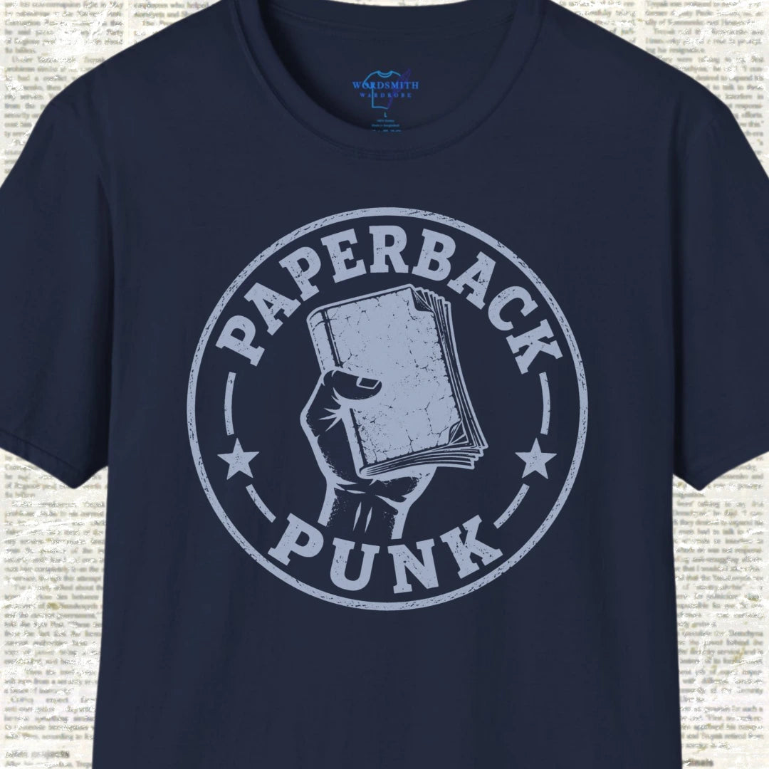 Paperback Punk T-Shirt  - Navy