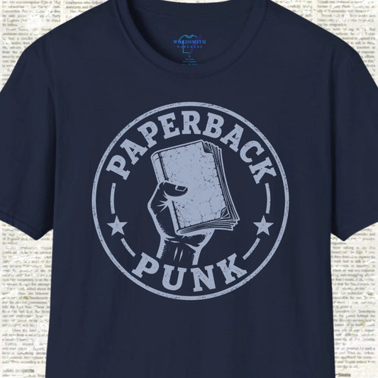 Paperback Punk T-Shirt  - Navy