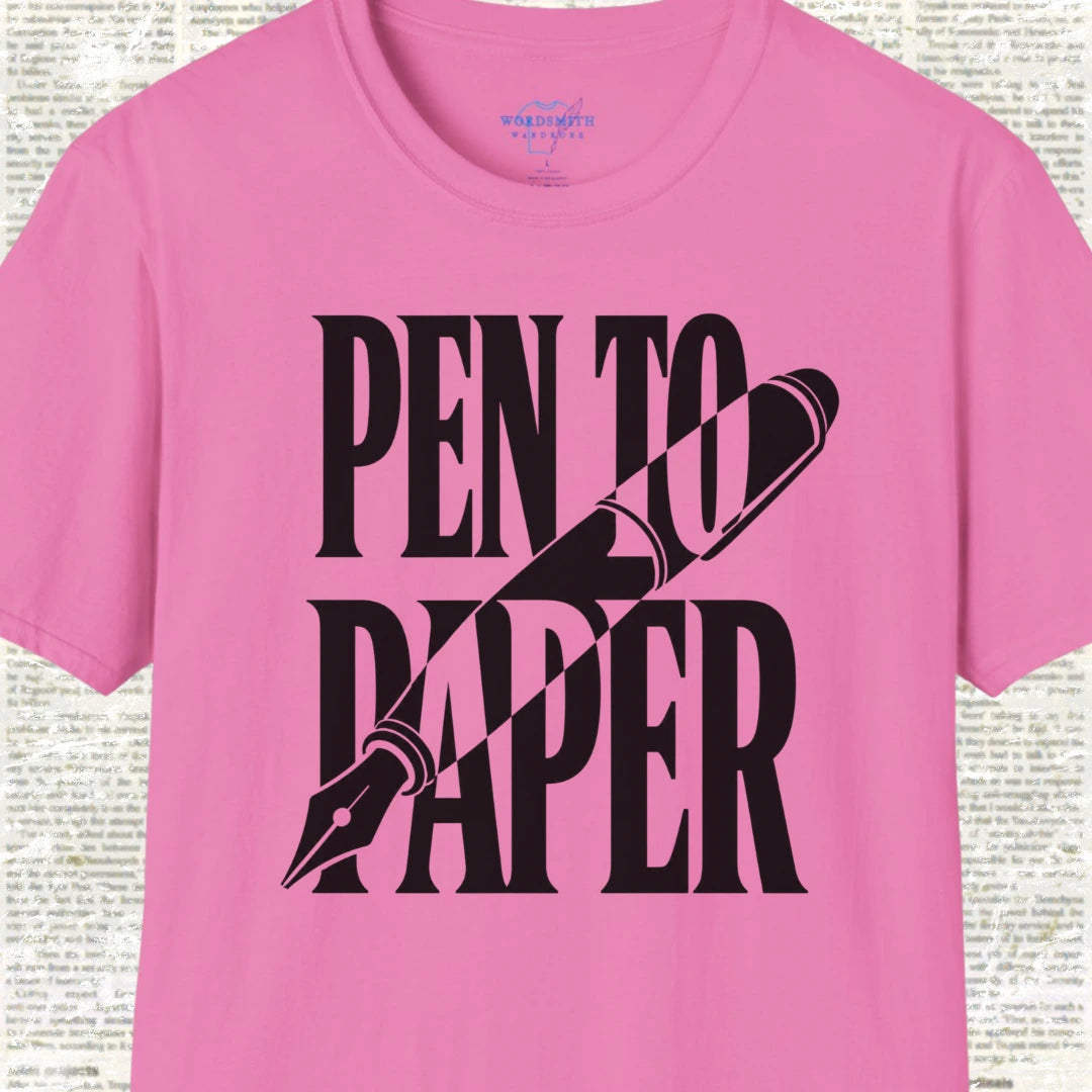 Pen to Paper T-Shirt - Azalea