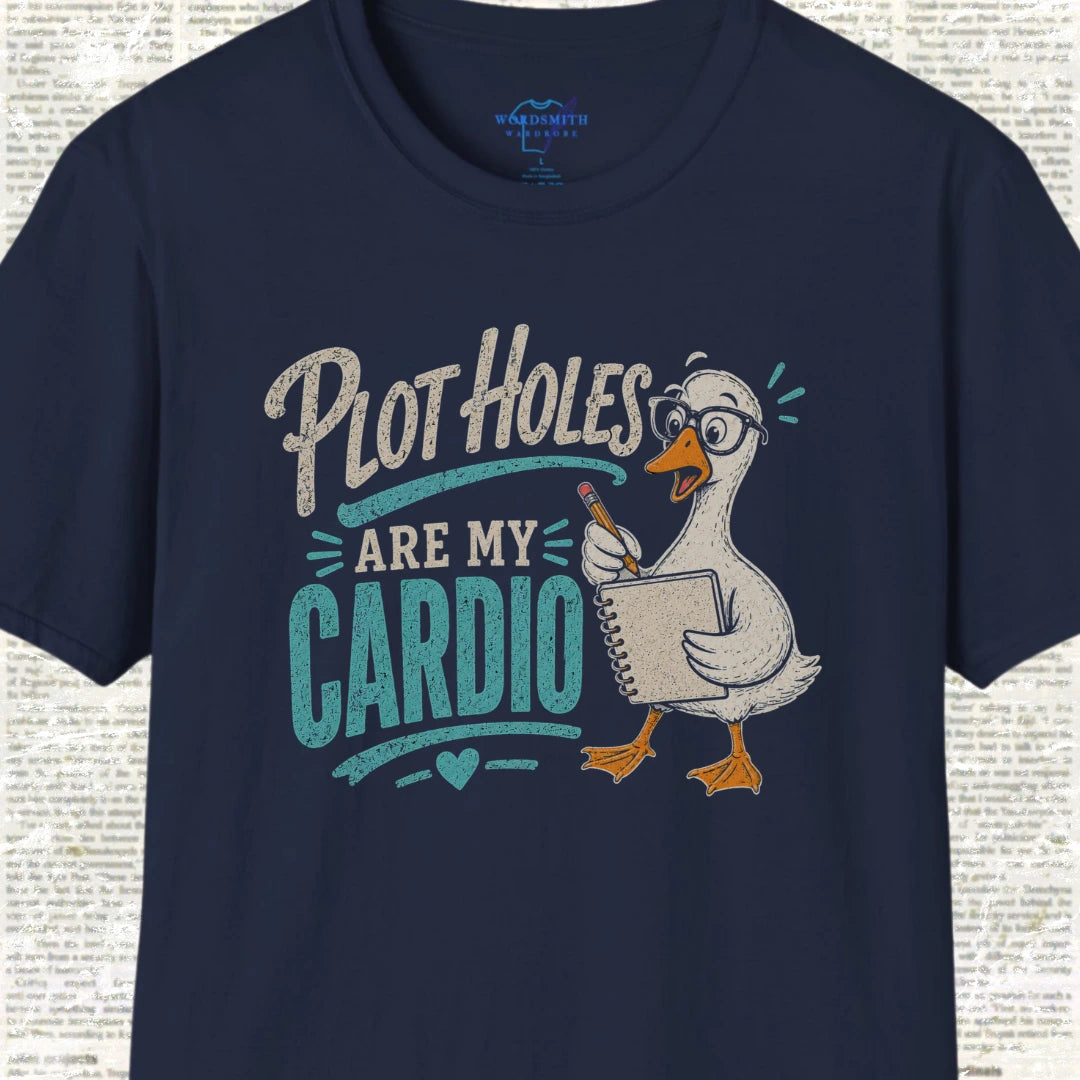 Plot Holes Are My Cardio T-Shirt - Navy
