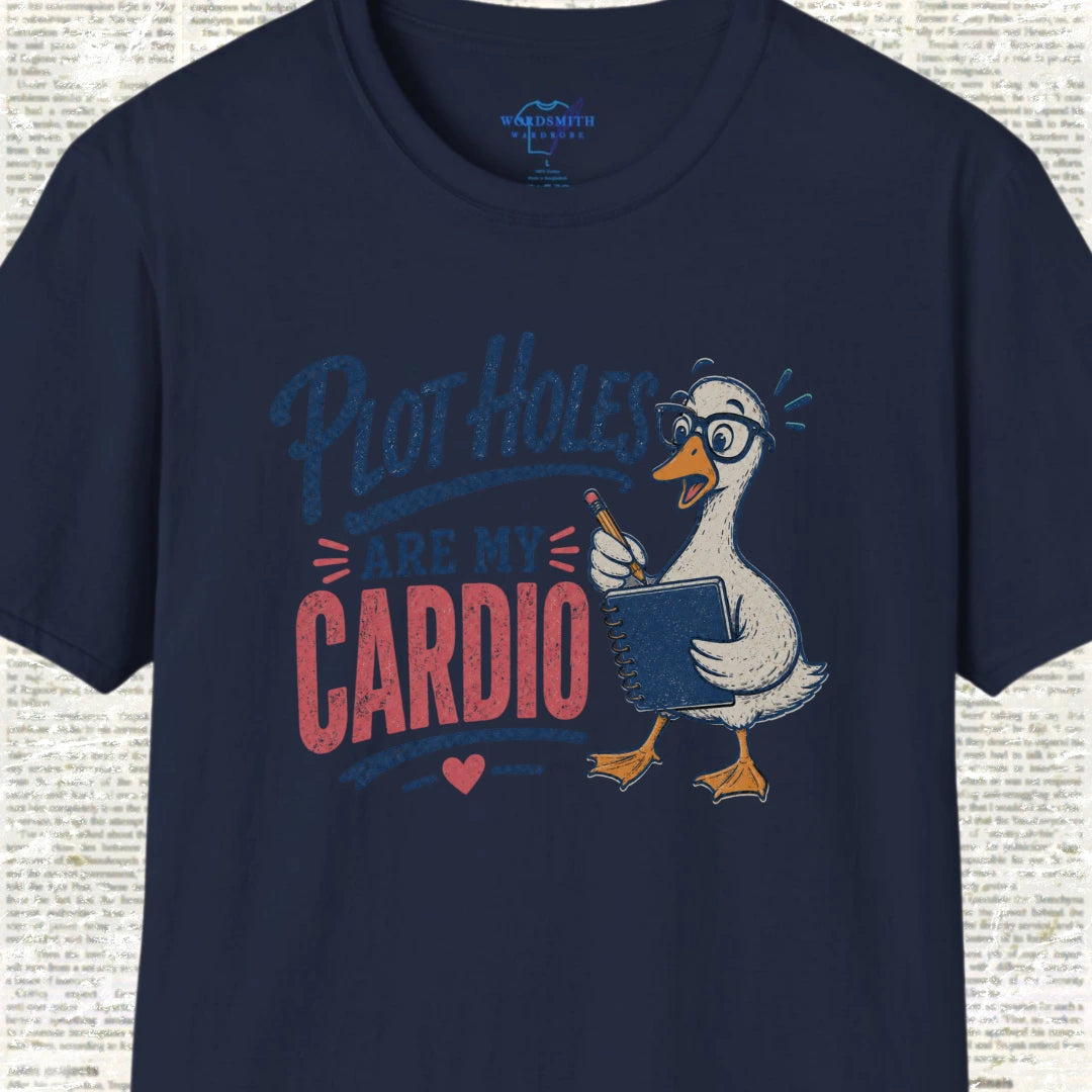 Plot Holes Are My Cardio T-Shirt - Navy