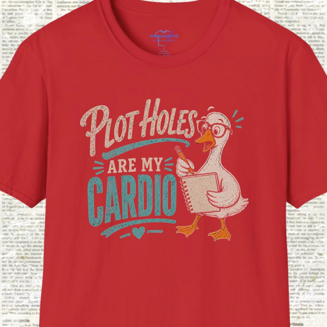 Plot Holes Are My Cardio T-Shirt - Red