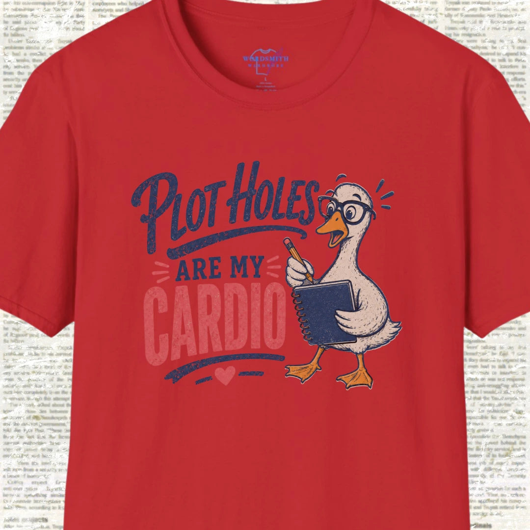 Plot Holes Are My Cardio T-Shirt - Red