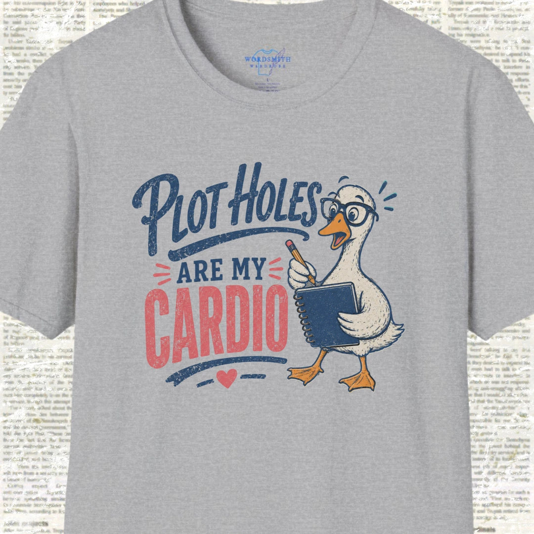 Plot Holes Are My Cardio T-Shirt - Sport Grey