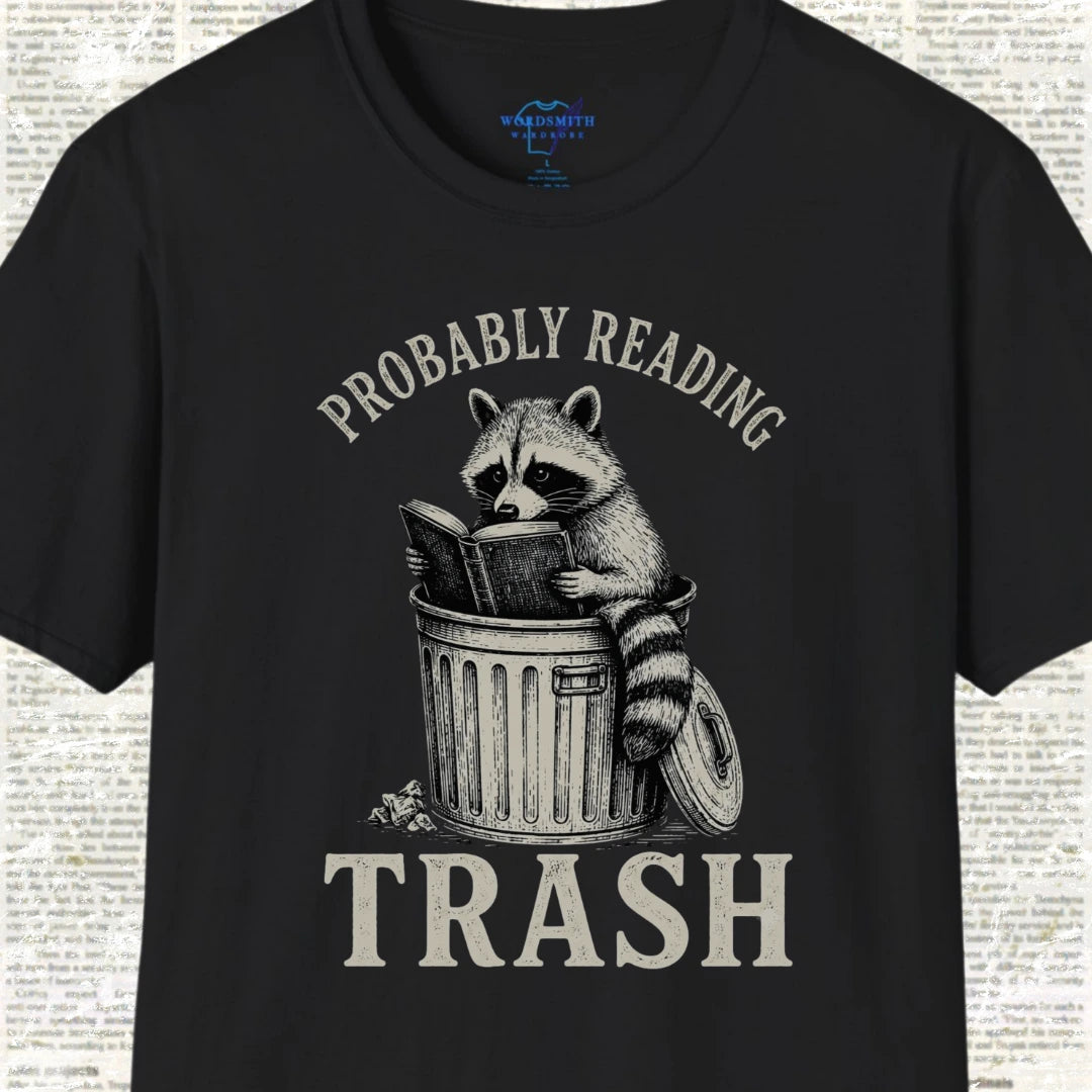 Probably Reading Trash T-Shirt - Black