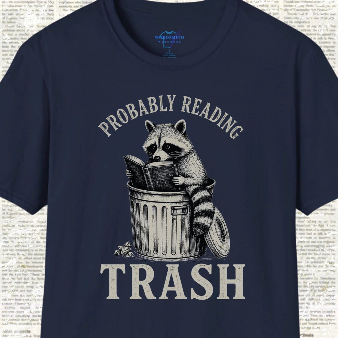 Probably Reading Trash T-Shirt - Navy