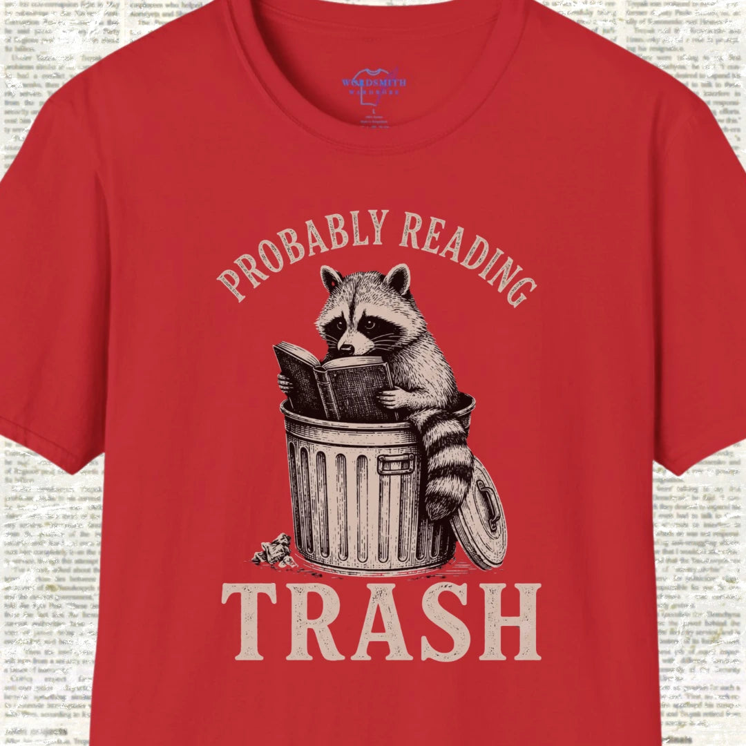 Probably Reading Trash T-Shirt - Red