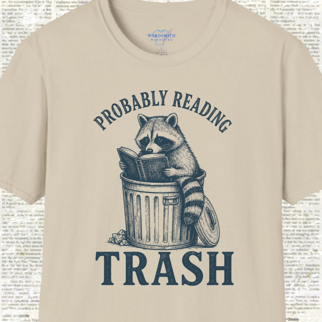 Probably Reading Trash T-Shirt - Sand