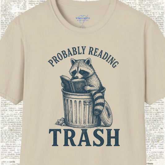 Probably Reading Trash T-Shirt - Sand
