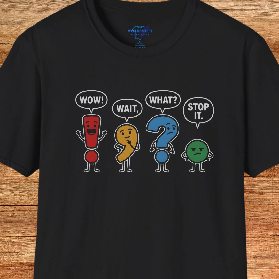 Punctuation Personalities – Funny Shirt - Black
