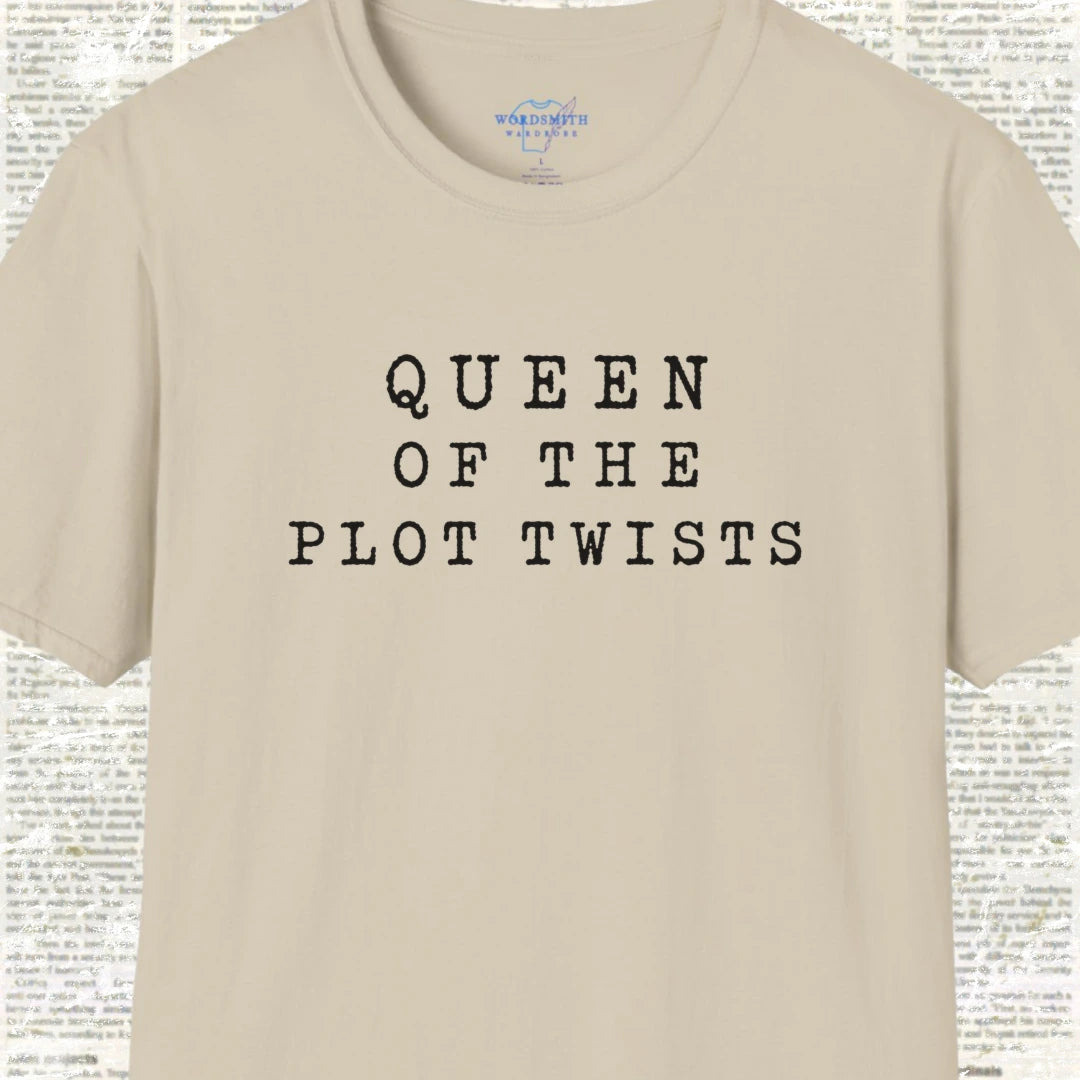 Queen of the Plot Twists Shirt - Sand