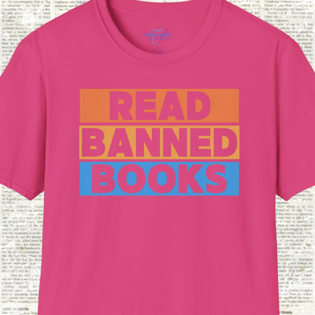 Read Banned Books Shirt - Heliconia