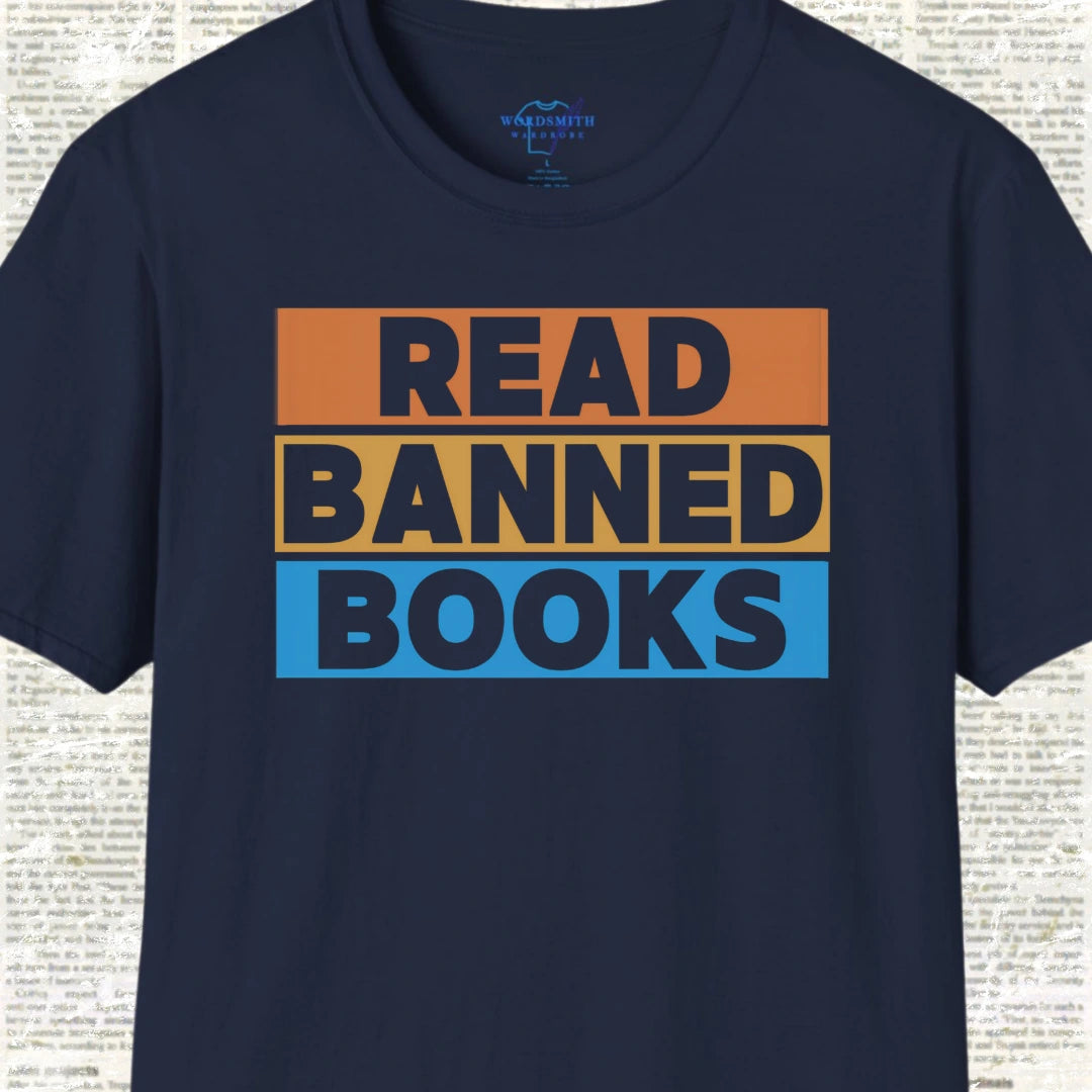 Read Banned Books Shirt - Navy