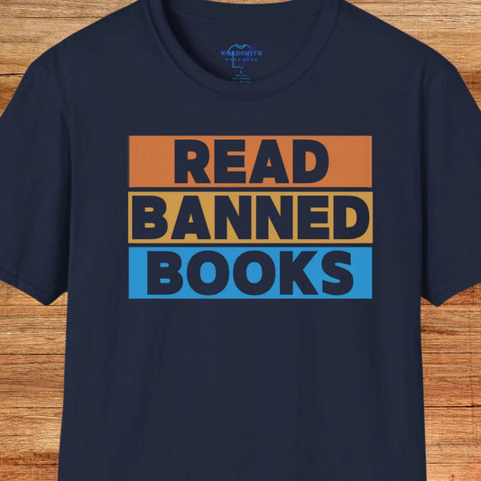 Read Banned Books Shirt - Navy