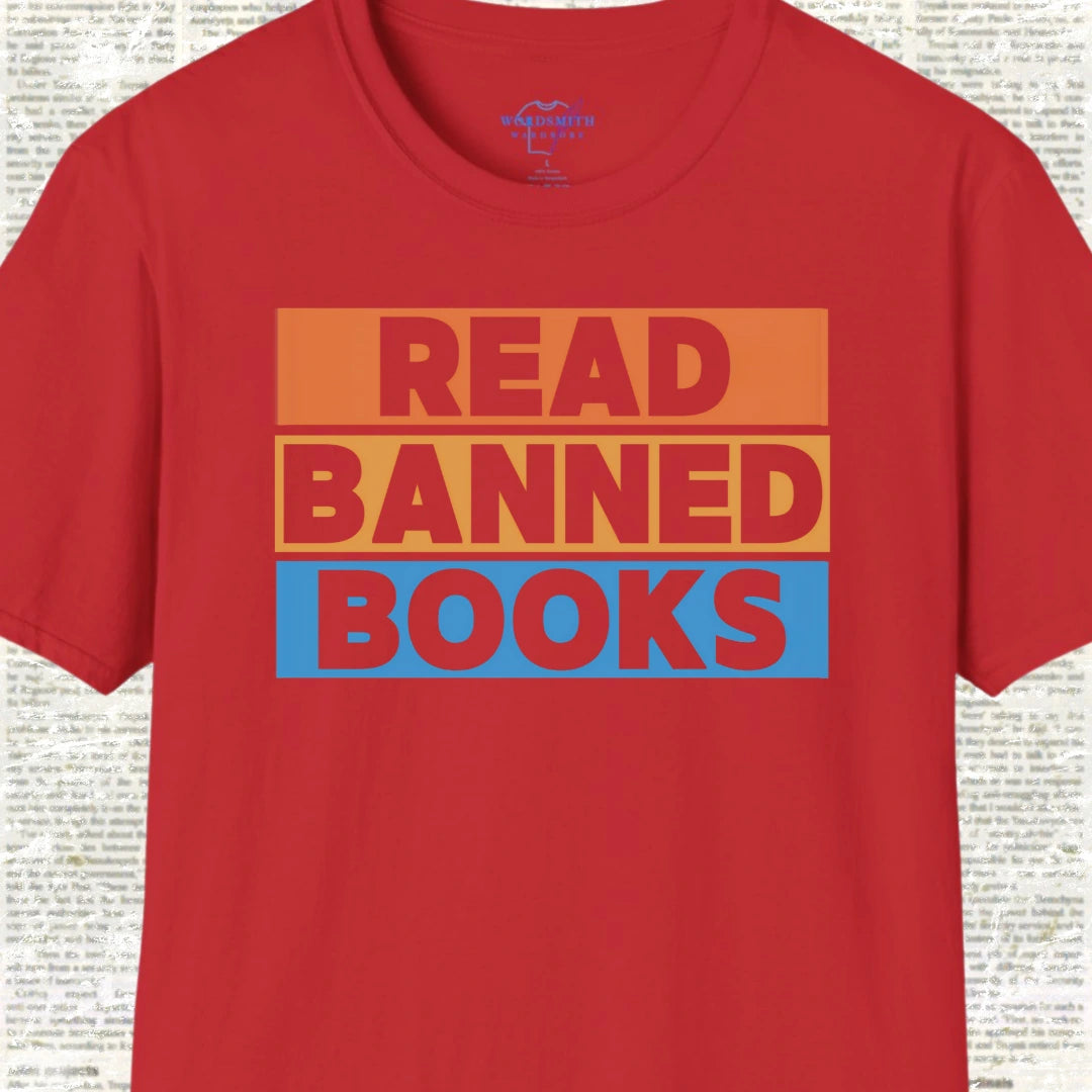 Read Banned Books Shirt - Red