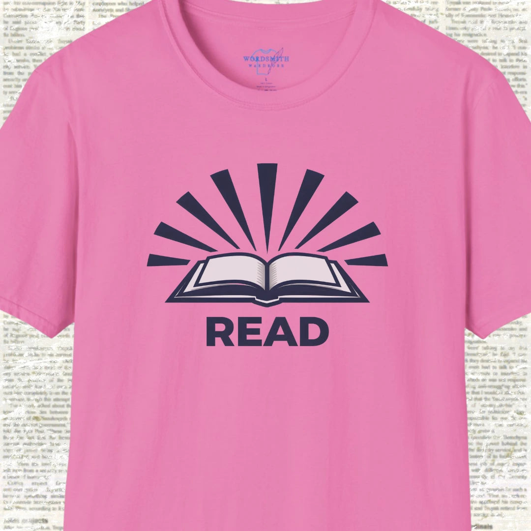 READ – Bold Book Lover Shirt - Azalea