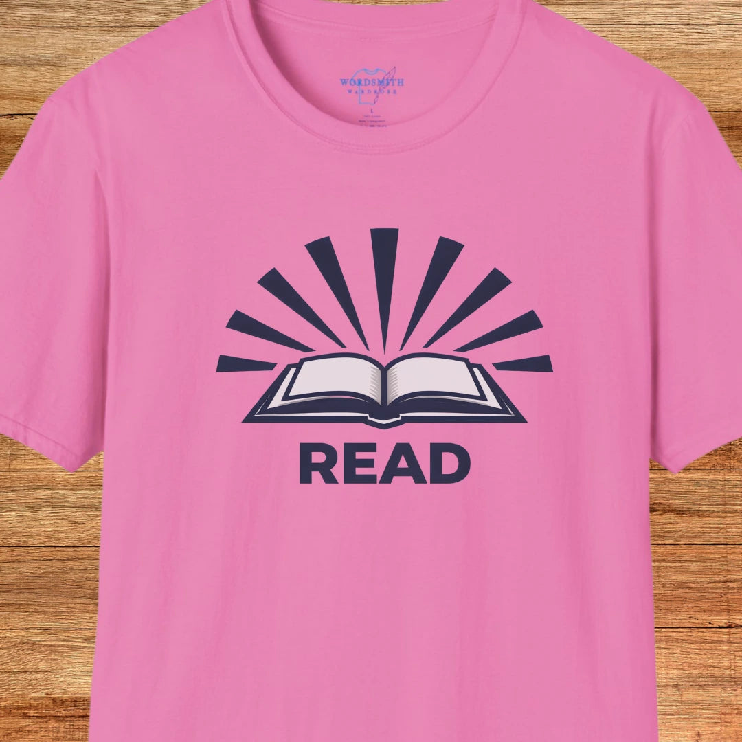 READ – Bold Book Lover Shirt - Azalea