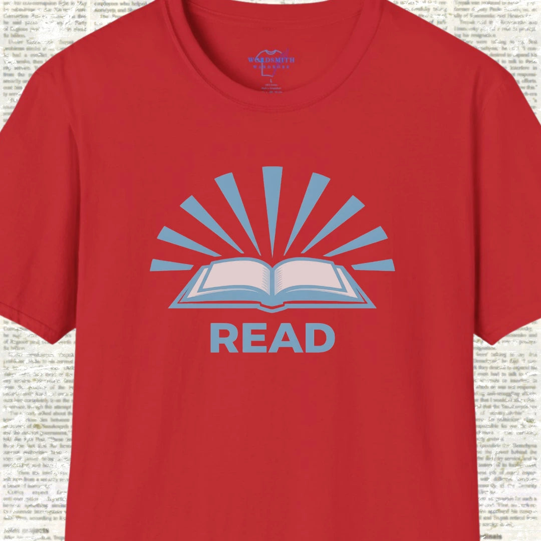 READ – Bold Book Lover Shirt - Red