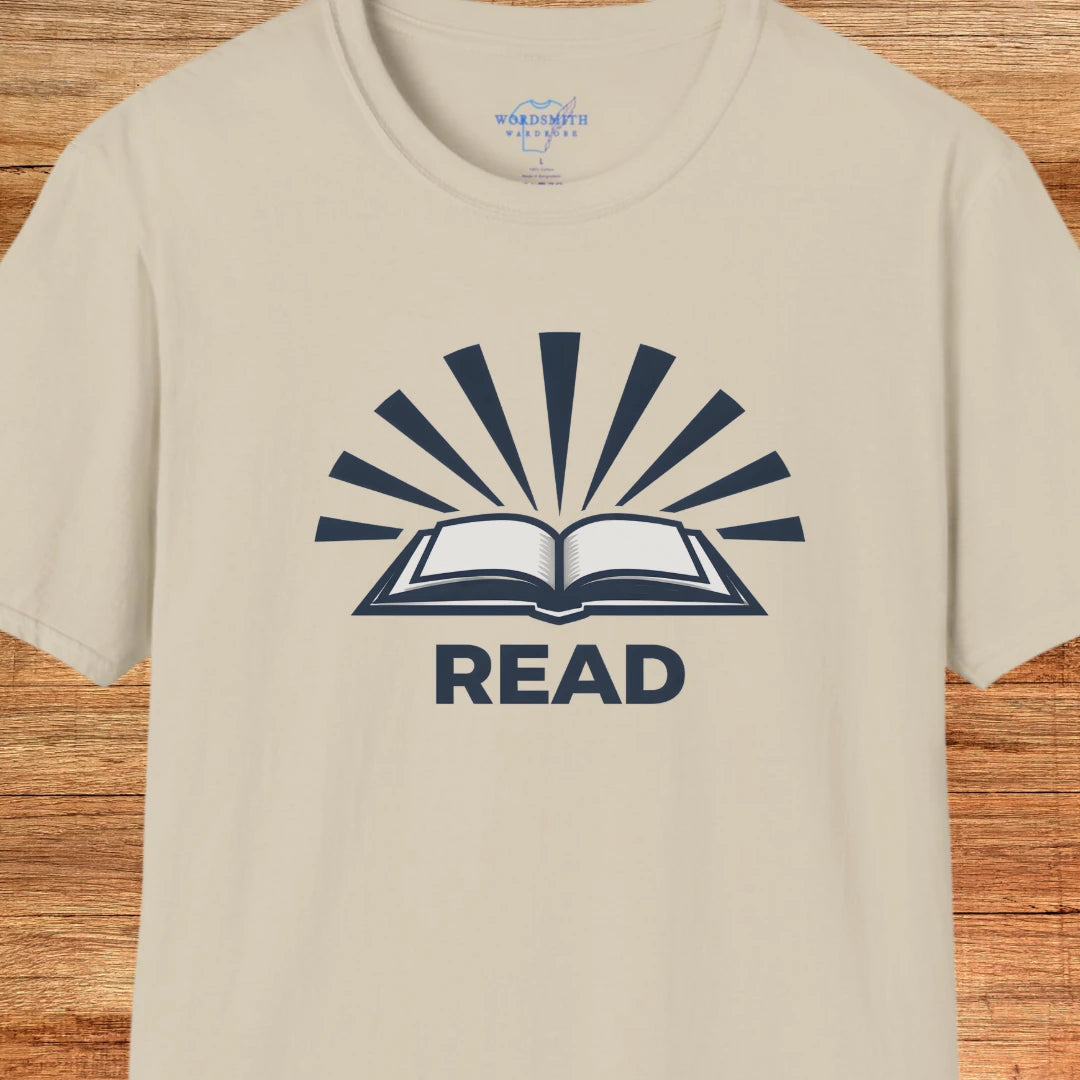 READ – Bold Book Lover Shirt - Sand