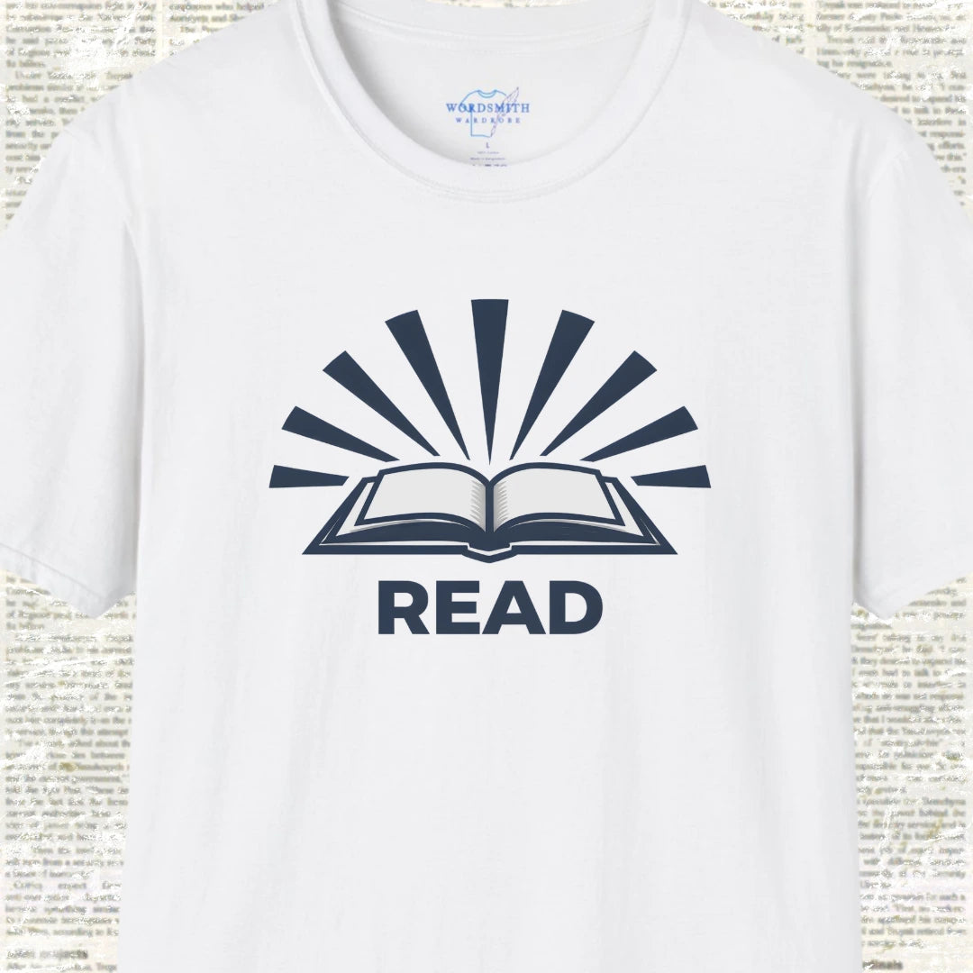 READ – Bold Book Lover Shirt - White