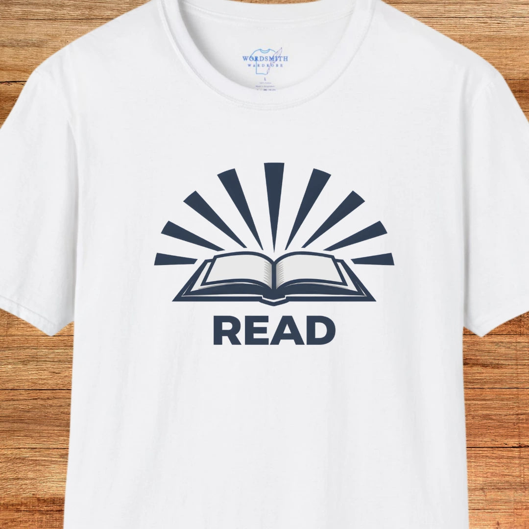 READ – Bold Book Lover Shirt - White