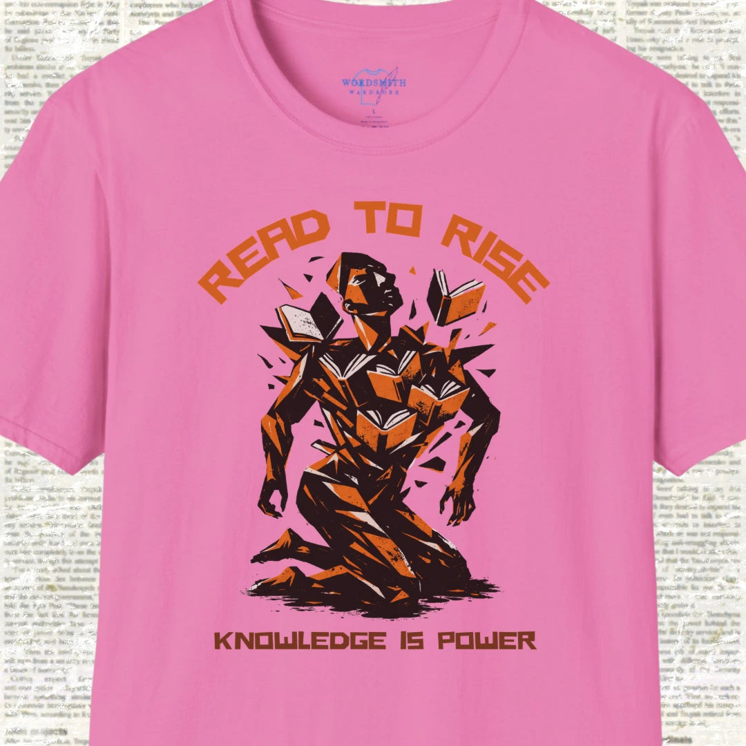 Read to Rise Shirt – Knowledge Is Power Graphic Tee - Azalea