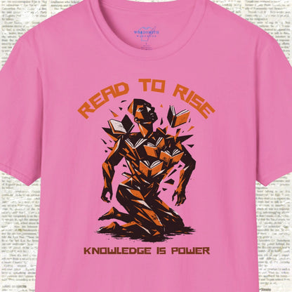 Read to Rise Shirt – Knowledge Is Power Graphic Tee - Azalea