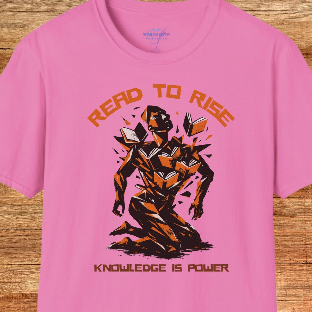 Read to Rise Shirt – Knowledge Is Power Graphic Tee - Azalea