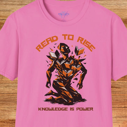 Read to Rise Shirt – Knowledge Is Power Graphic Tee - Azalea