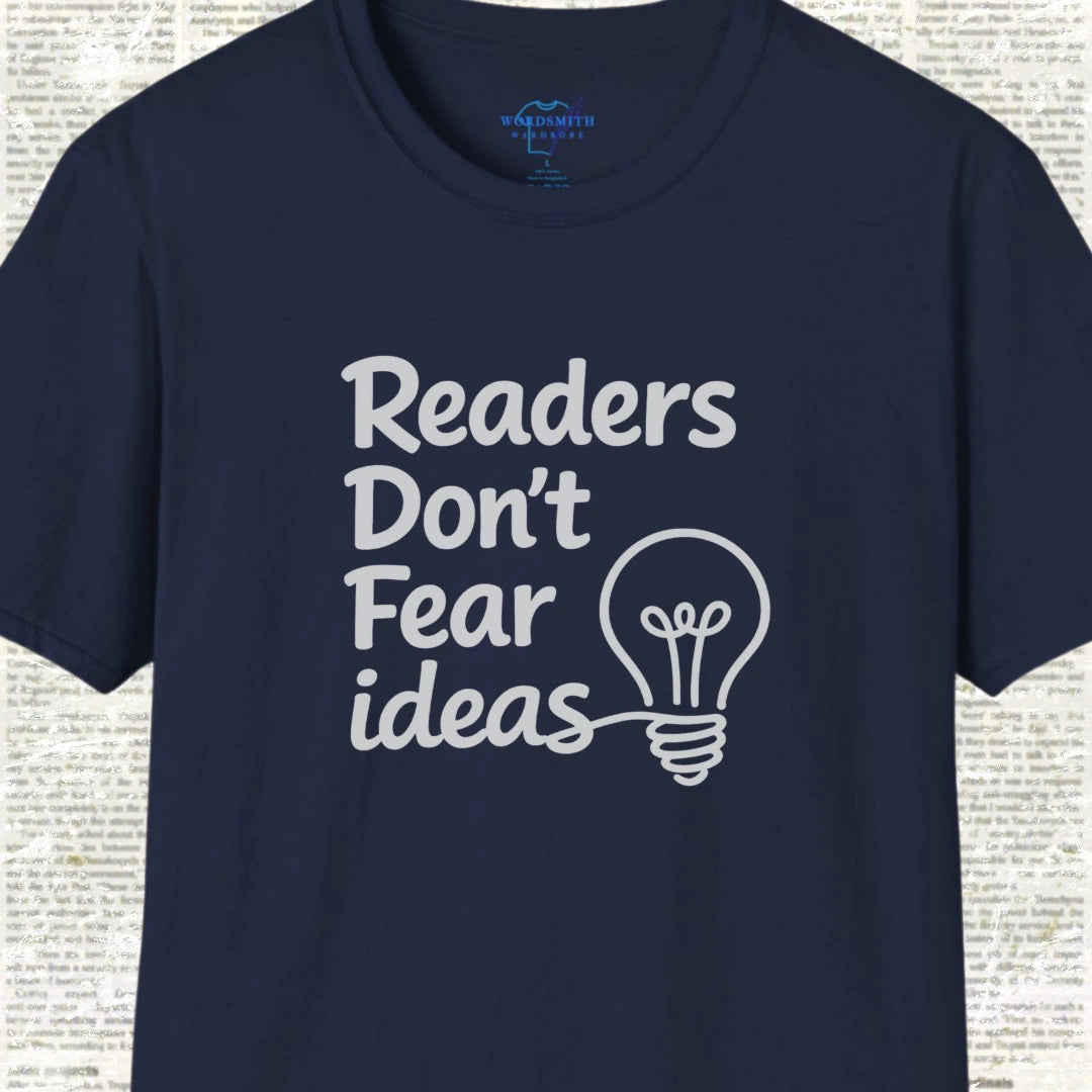 Readers Don’t Fear Ideas Shirt - Navy